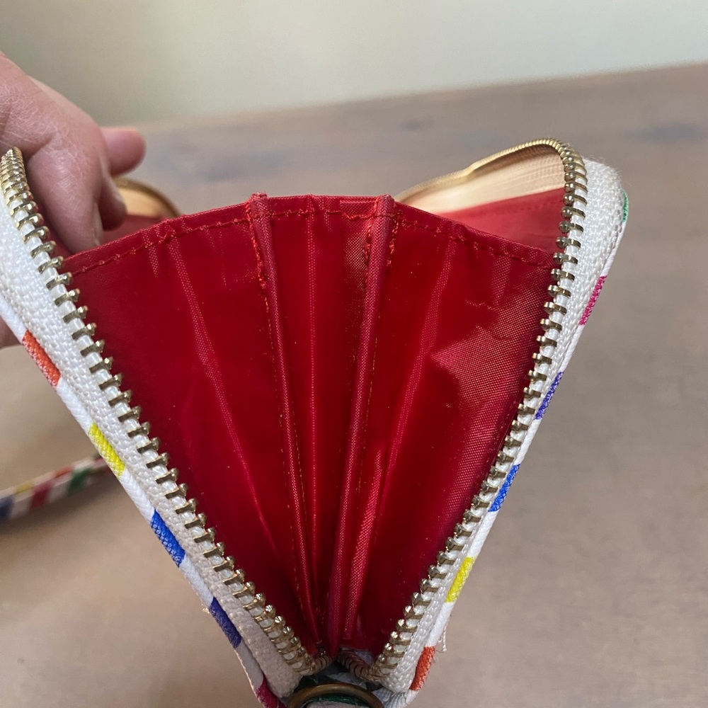 Rainbow Colored Chevron Pattern Zipper Wallet/Wri… - image 8